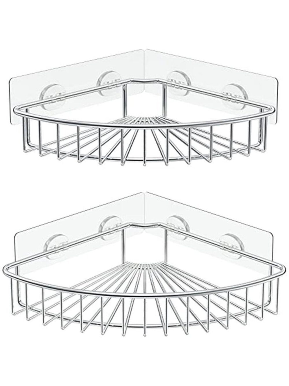Corner Shower Caddy Stainless Steel Adhesive Wall Mount Bathroom Organizer 2Pack